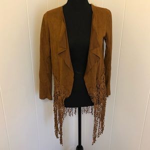 ❤️faux suede fringe cardigan❤️